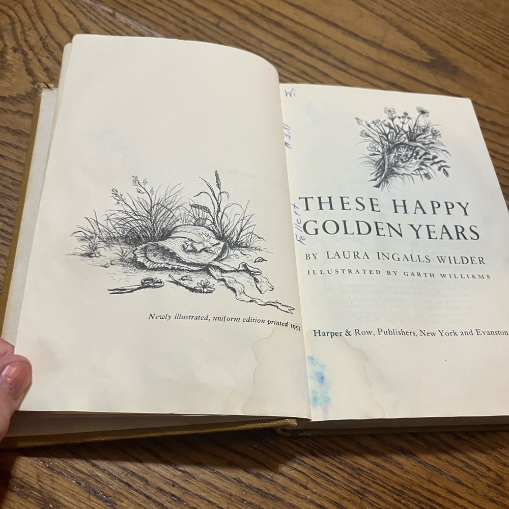 Vintage brown hardcover these happy golden ear by Laura Engle Wilder’s book - Picture 6 of 9